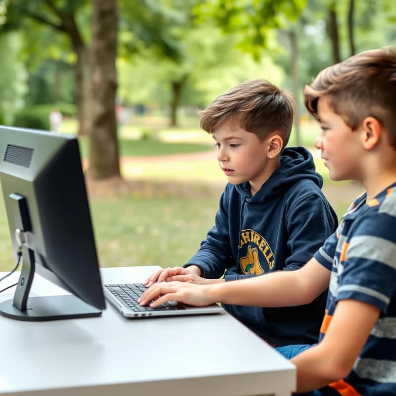 Дети за компьютером